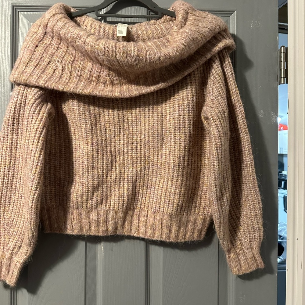 H&M Mauve Cowl Neck Sweater
